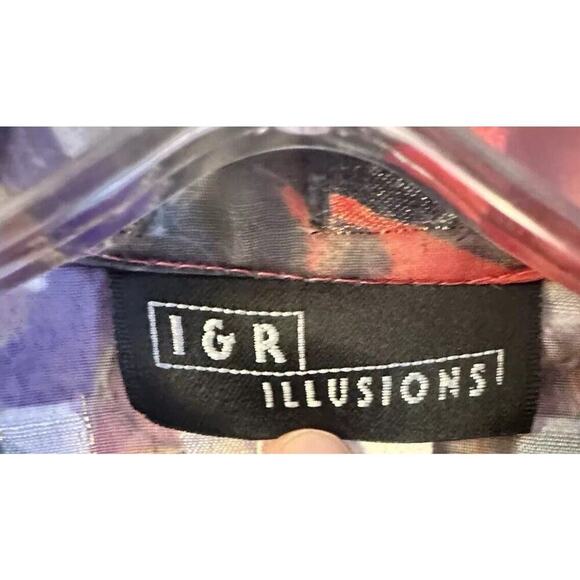 Vintage I & R Sheer Jacket Topper Dopamine Lightweight Mesh Button Down Sz. M EC - Picture 4 of 16